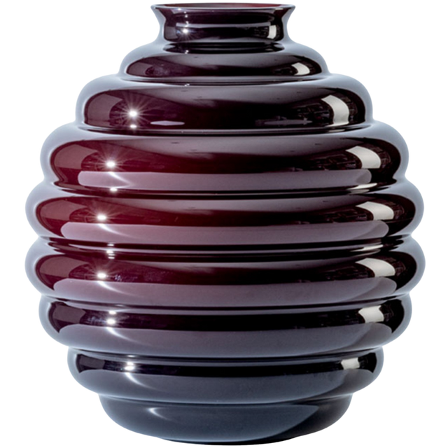 VENINI DECO VASE IN DARK RED