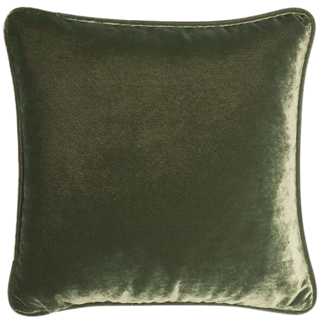 ALPAQ STUDIO. VELVET CUSHION IN GREEN