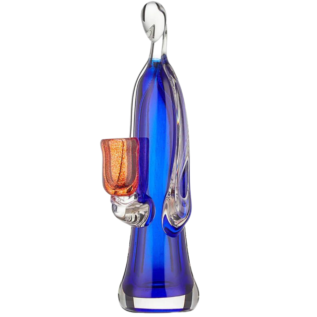 GHOST CANDLE HOLDER IN BLUE