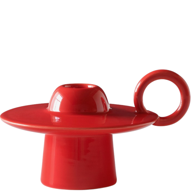MOMENTO CANDLE HOLDER IN RED