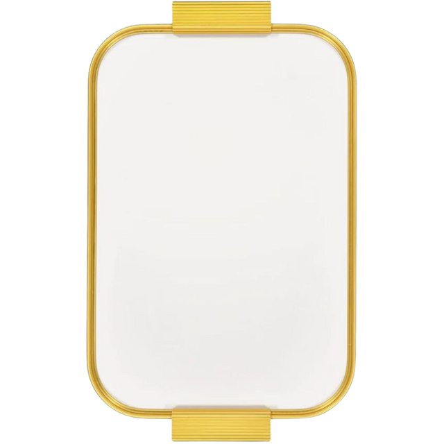 RIBBED TRAY IN WHITE & GOLD