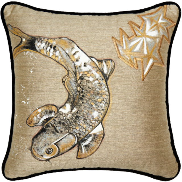 ALPAQ STUDIO. FISH SILK CUSHION
