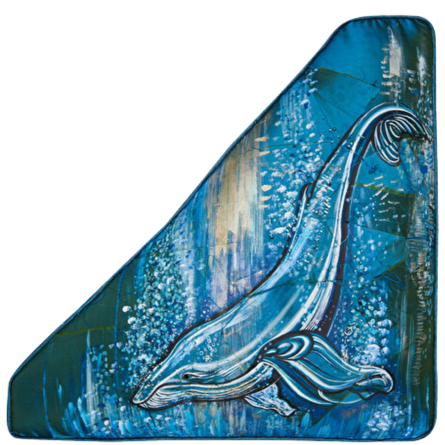ALPAQ STUDIO. WHALE DUPION SILK CUSHION