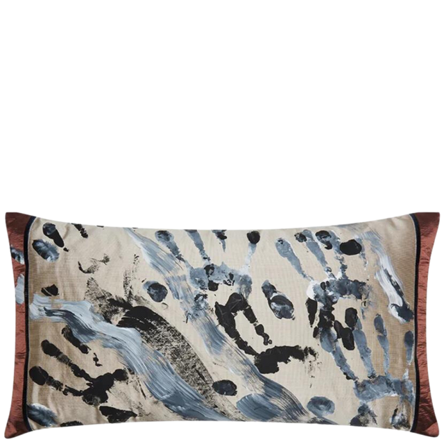 ALPAQ STUDIO. HANDPRINT RECTANGULAR CUSHION