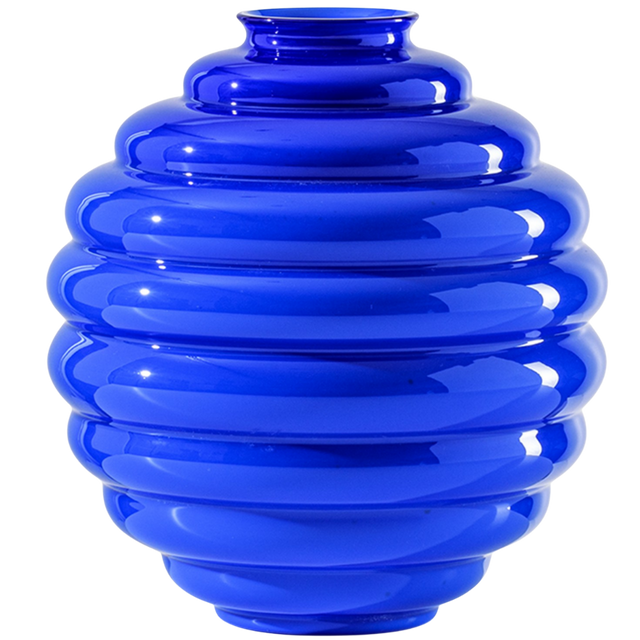 VENINI DECO VASE IN SAPPHIRE