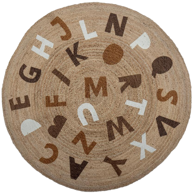DINNE ROUND RUG IN BROWN