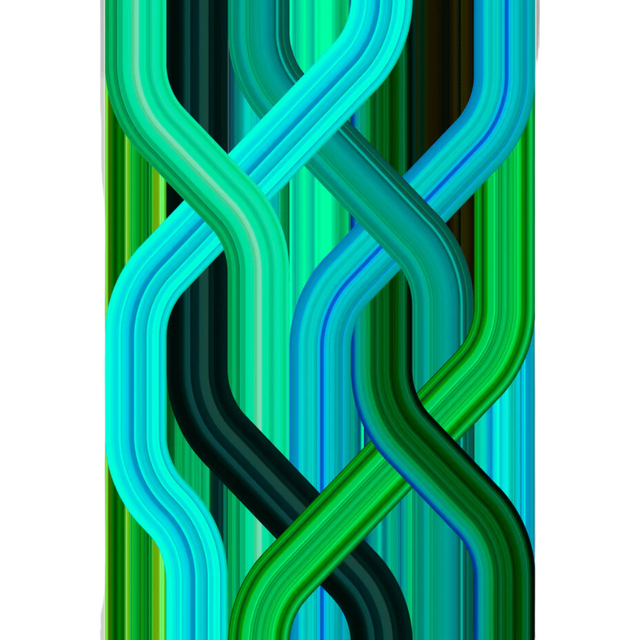 RECTANGULAR WAVE GREEN RUG