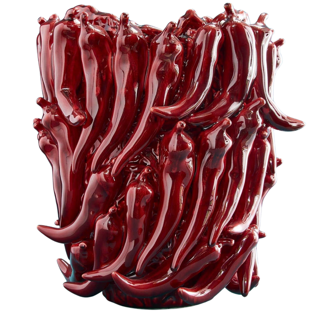 LARGE VASE CHILI IN RED