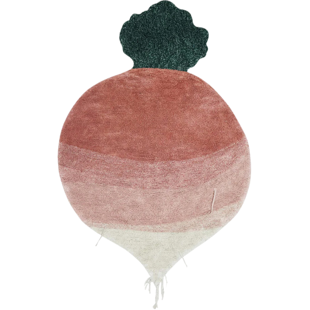 HANDWOVEN KID'S RUG RAMONA THE RADISH