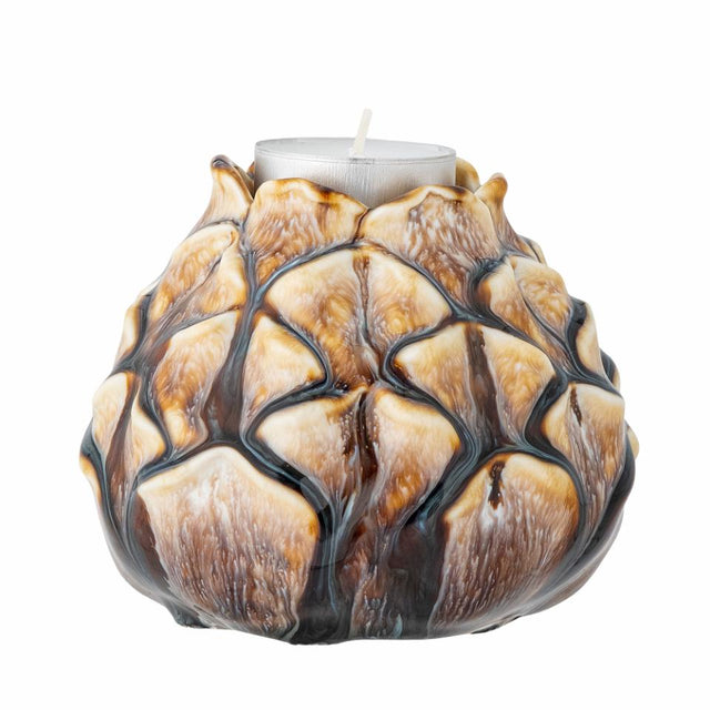CATHIE VOTIVE CANDLE HOLDER IN BROWN