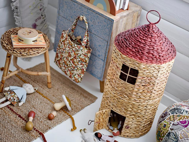 HOUSE BASKET WITH LID