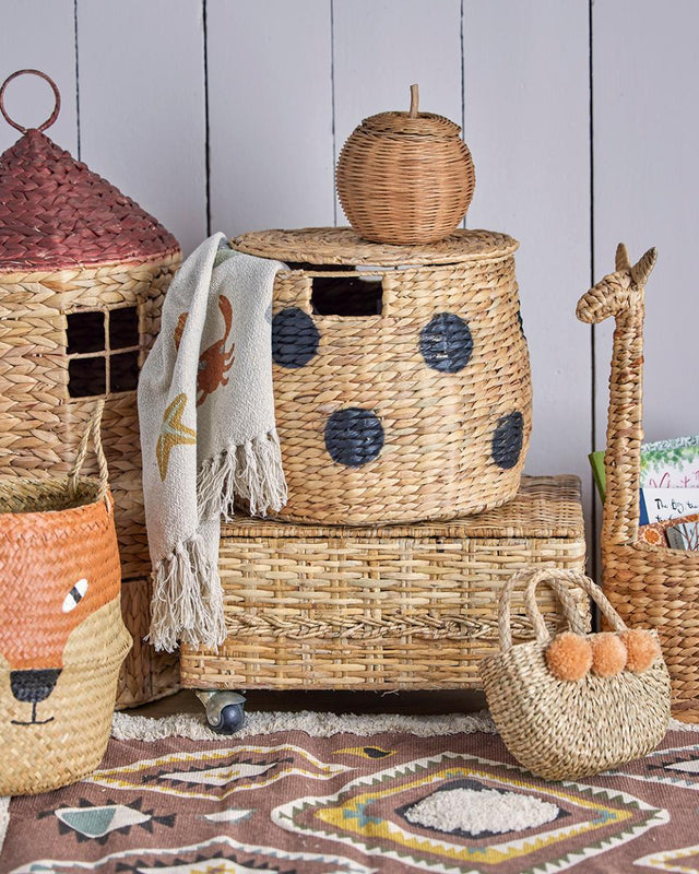 HOUSE BASKET WITH LID