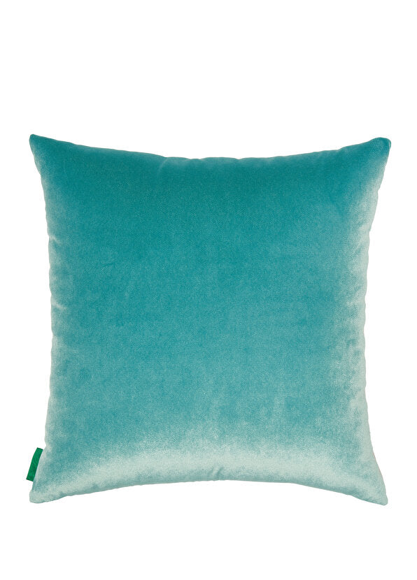 ALPAQ STUDIO. FLOWER APPLICATION SILK CUSHION