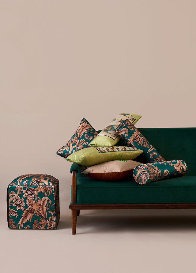 ALPAQ STUDIO. BOTANIK RECTANGULAR SILK CUSHION