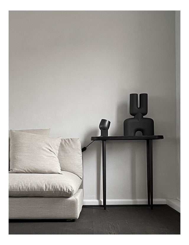 COBRA DOUBLE BLACK VASE