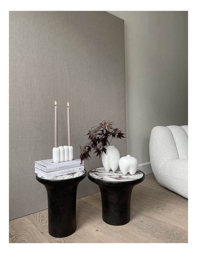 TUBE CANDLE HOLDER IN WHITE