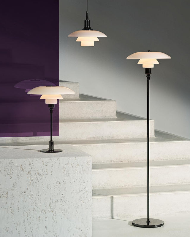 HENNINGSEN TABLE LAMP. BLACK METALLISED