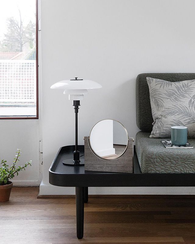 HENNINGSEN TABLE LAMP. BLACK METALLISED