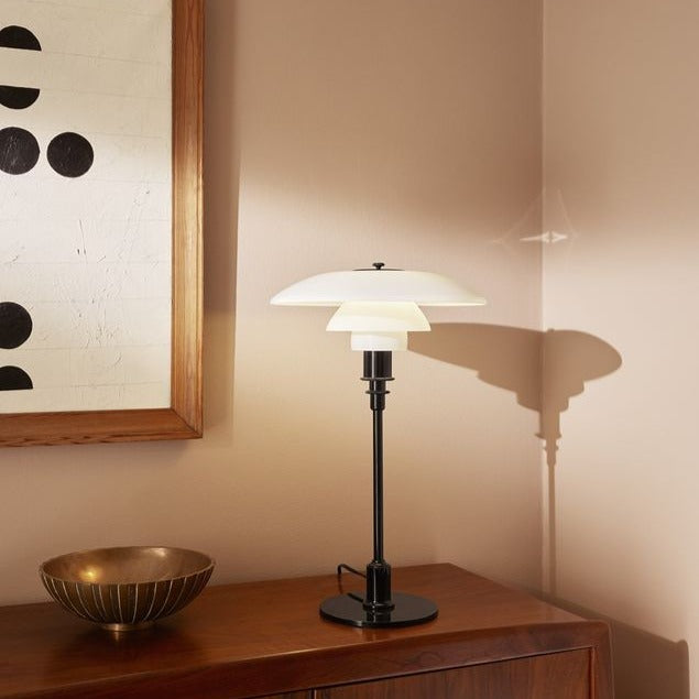 HENNINGSEN TABLE LAMP. BLACK METALLISED