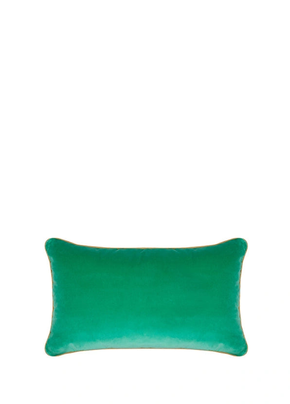 GREEN RECTANGULAR VELVET CUSHION