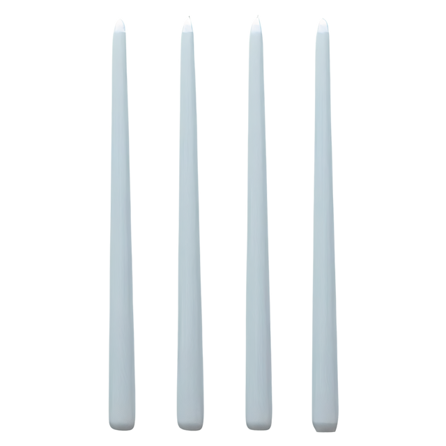 CANDLE SET, 4 PCS IN LIGHT BLUE