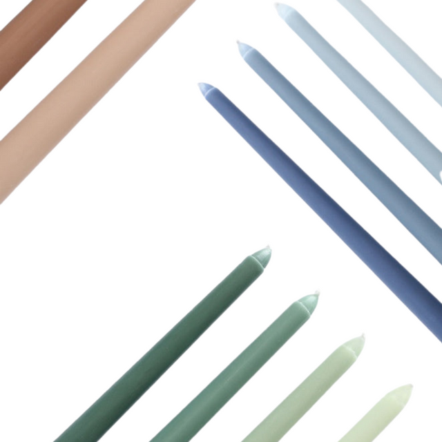 COLOURFUL CANDLE SET, 4 PCS