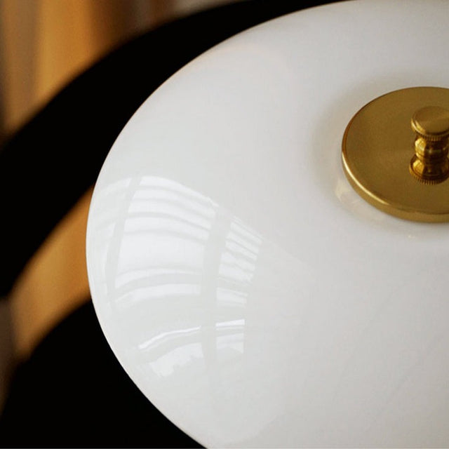 HENNINGSEN TABLE LAMP. BRASS METALLISED