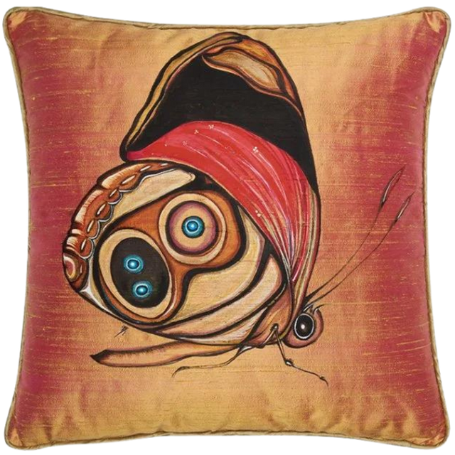 ALPAQ STUDIO. BUTTERFLY SILK CUSHION