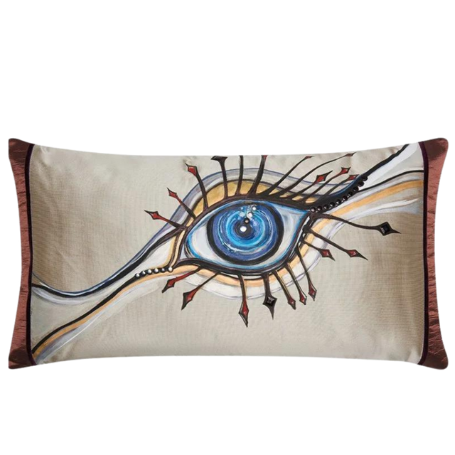 ALPAQ STUDIO. DRAGON EYE SILK CUSHION
