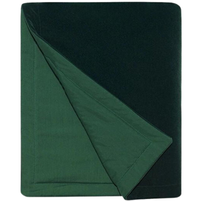 ALPAQ STUDIO. VELVET BLANKET IN GREEN