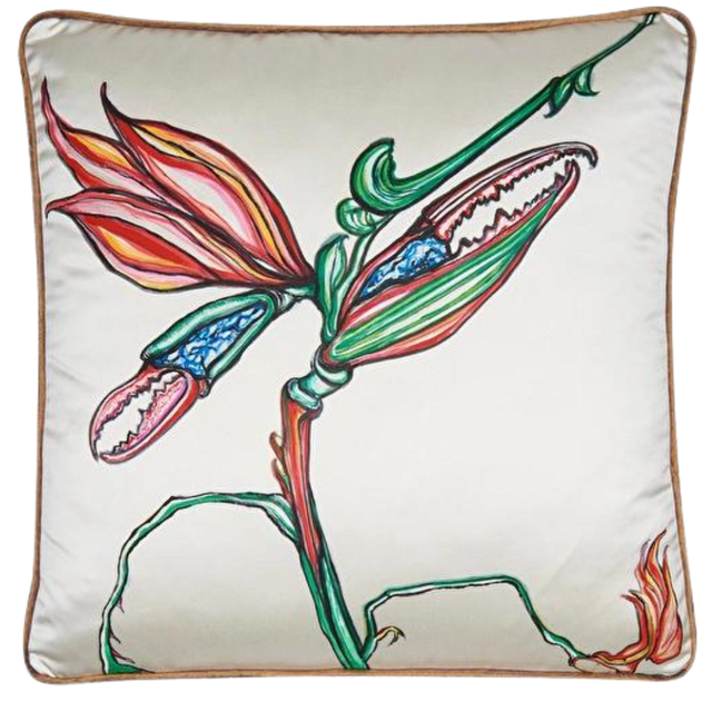 ALPAQ STUDIO. FANTASTIC FLOWER SILK CUSHION