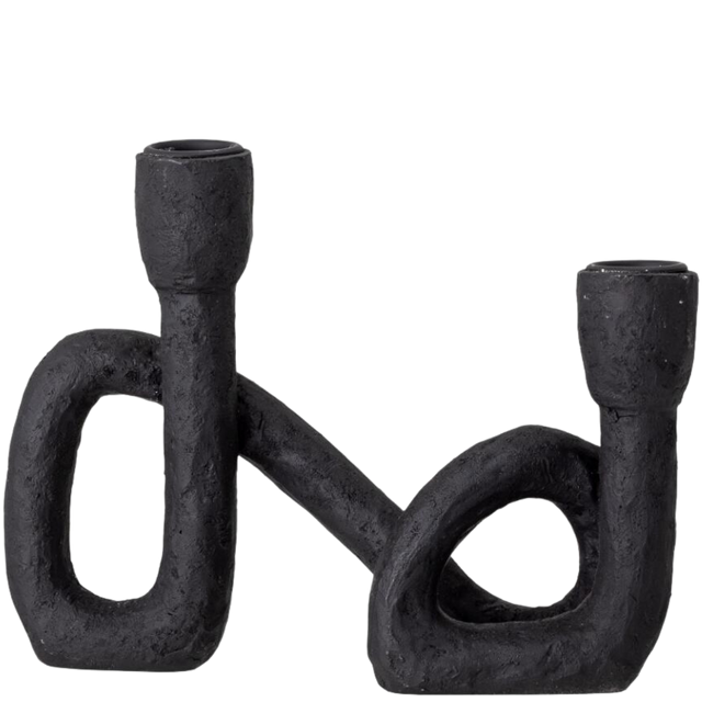 MASHEL CANDLE HOLDER IN BLACK