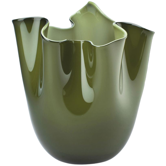 FAZZOLETTI OPALINO VASE IN APPLE GREEN
