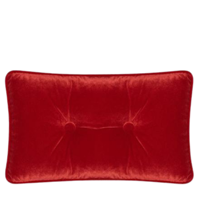 ALPAQ STUDIO. LUXURIOUS VELVET CUSHION IN RED