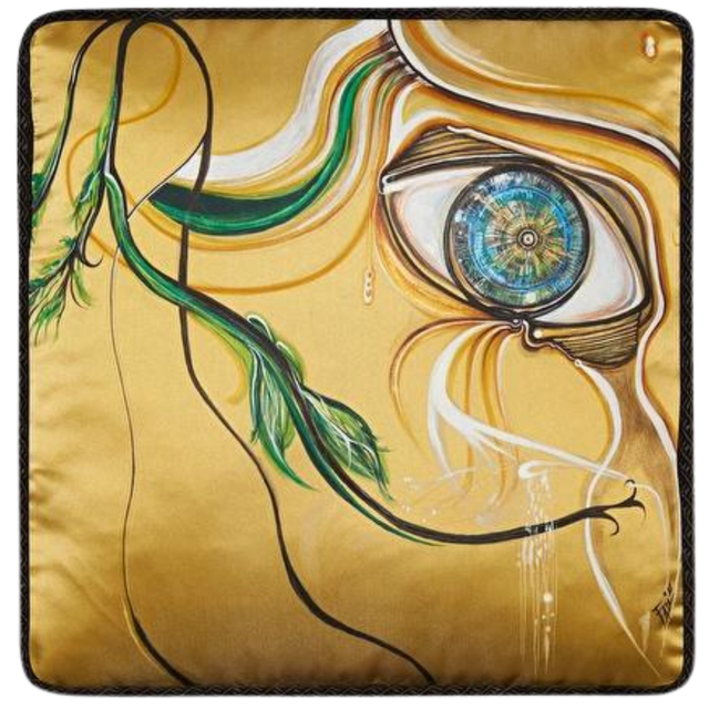 ALPAQ STUDIO. DIAMOND EYE SILK CUSHION
