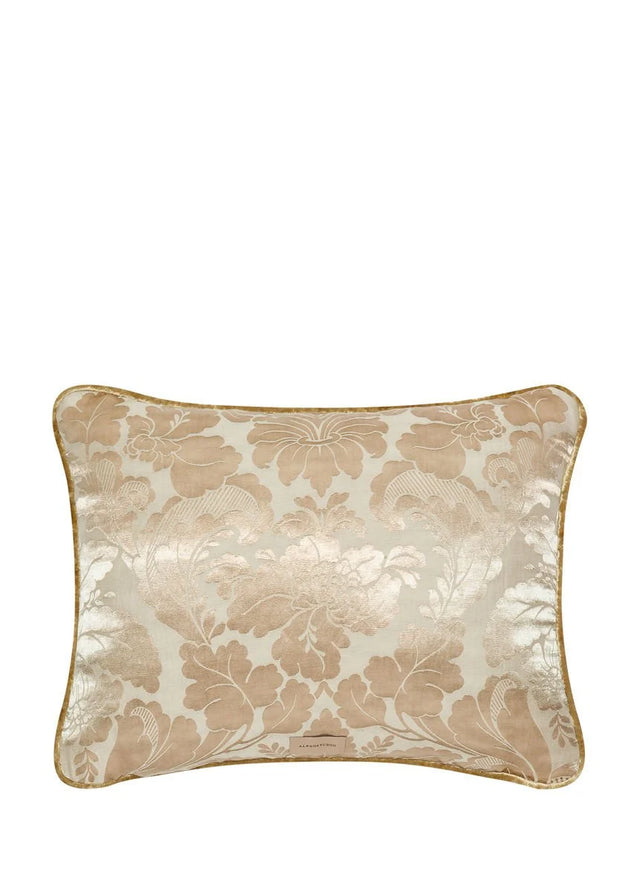 ALPAQ STUDIO. DIAMOND EYE SILK CUSHION IN BEIGE