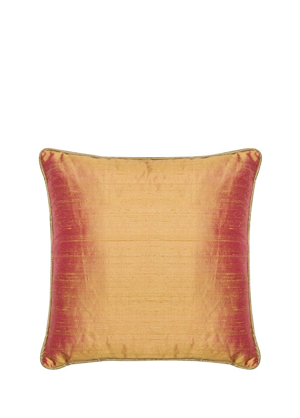 ALPAQ STUDIO. DRAGON EYE SILK CUSHION IN GOLD