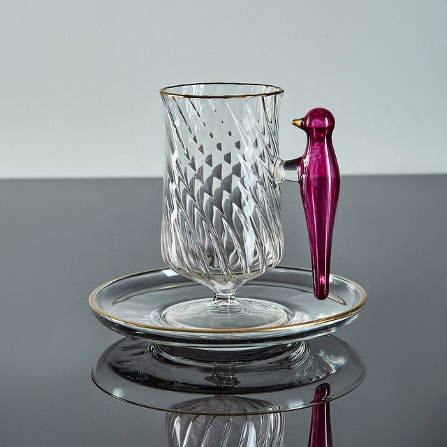 ESRA YILDIRIM DESIGN STUDIO TEA CUP IN BURGUNDY 1 PC