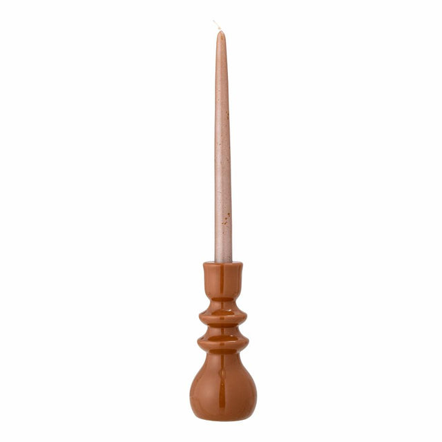 EMIE CANDLE HOLDER IN BROWN
