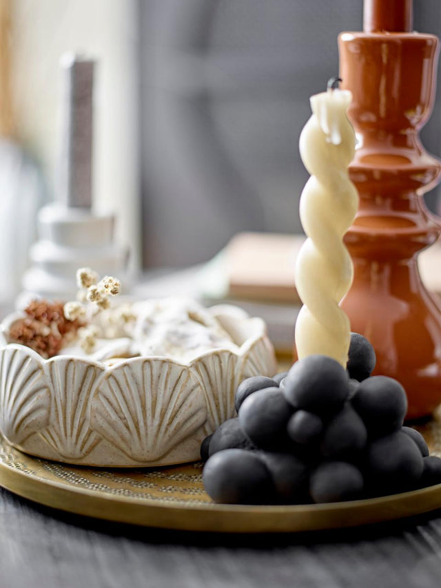 EMIE CANDLE HOLDER IN BROWN