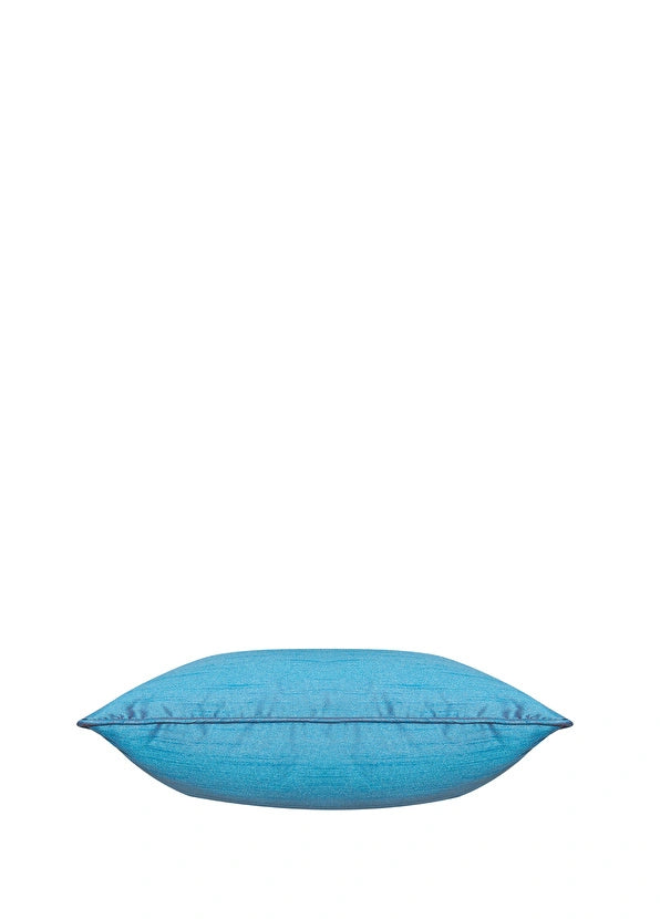 ALPAQ STUDIO. BLUE SILK CUSHION