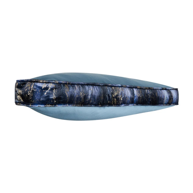 ALPAQ STUDIO. SILK TRIANGULAR CUSHION IN BLUE