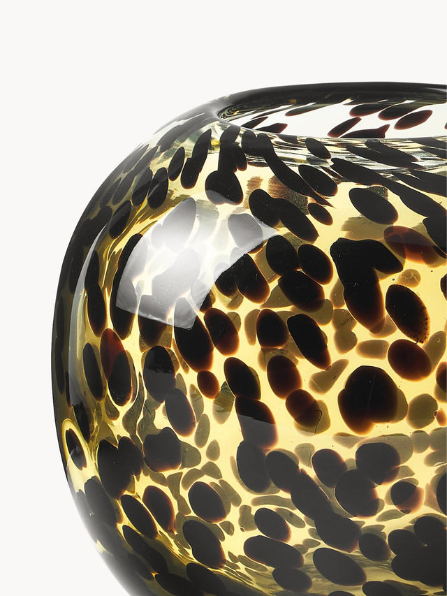 LEOPARD GLASS VASE