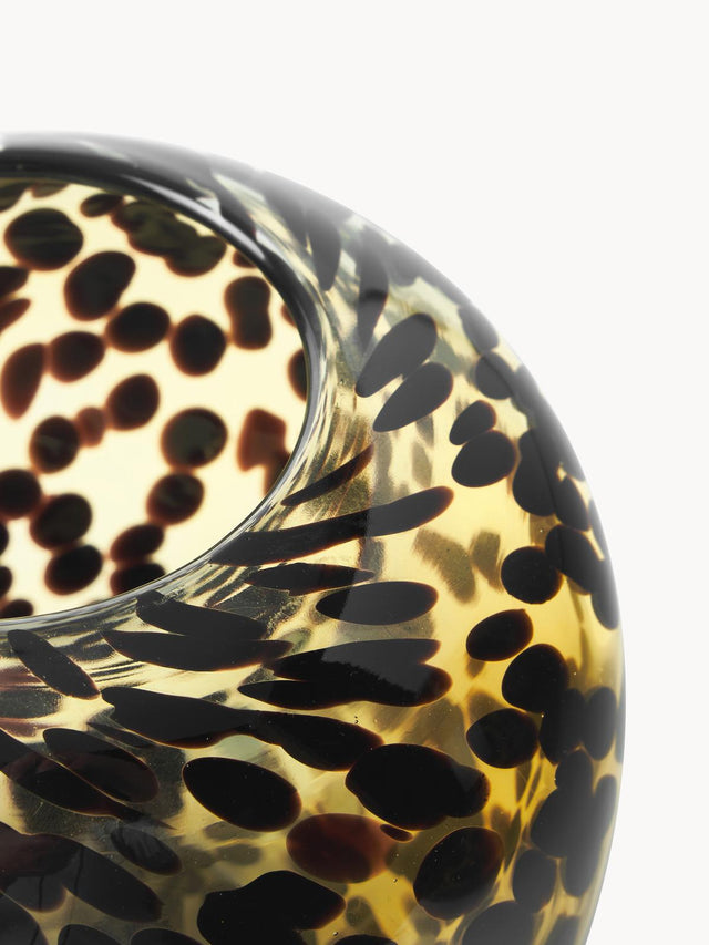 LEOPARD GLASS VASE