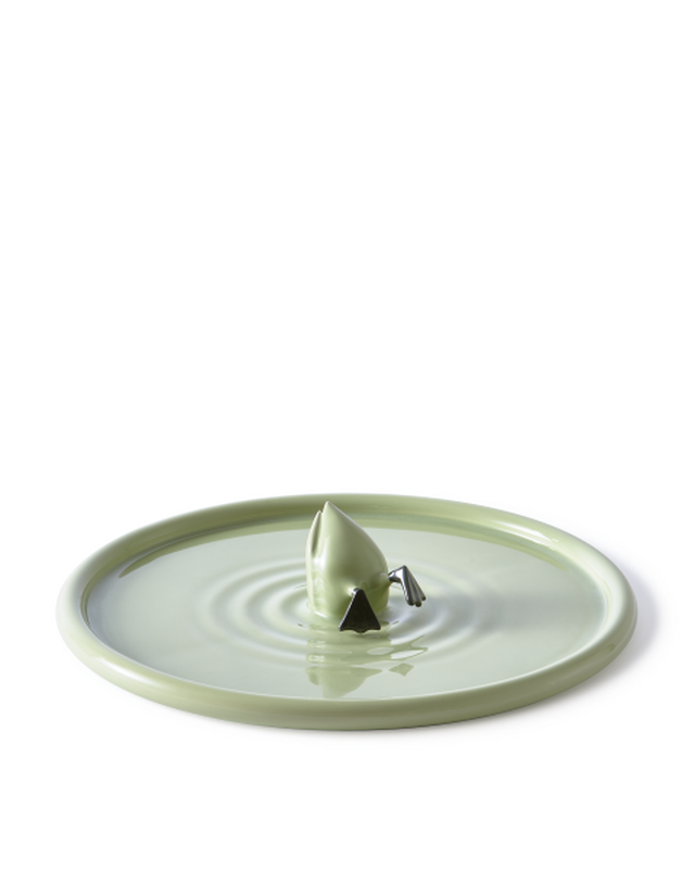 DIVING DUCK PLATE IN GREEN & BLACK