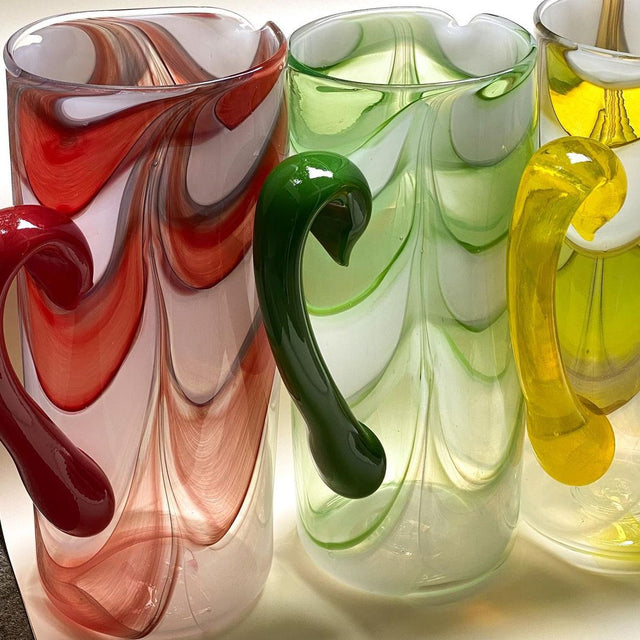 BICCONNI GLASS JUG IN RED. LIMITED EDITION