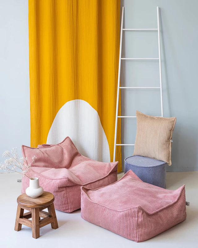 PINK MOUSSE BEANBAG POUF