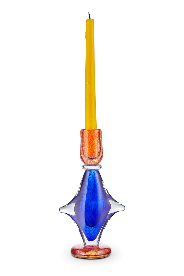 KHRESTYK CANDLE HOLDER IN BLUE STAR