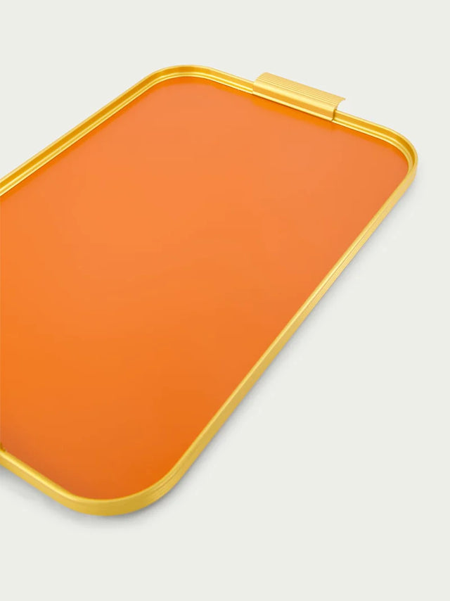 RIBBED TRAY IN ORANGE