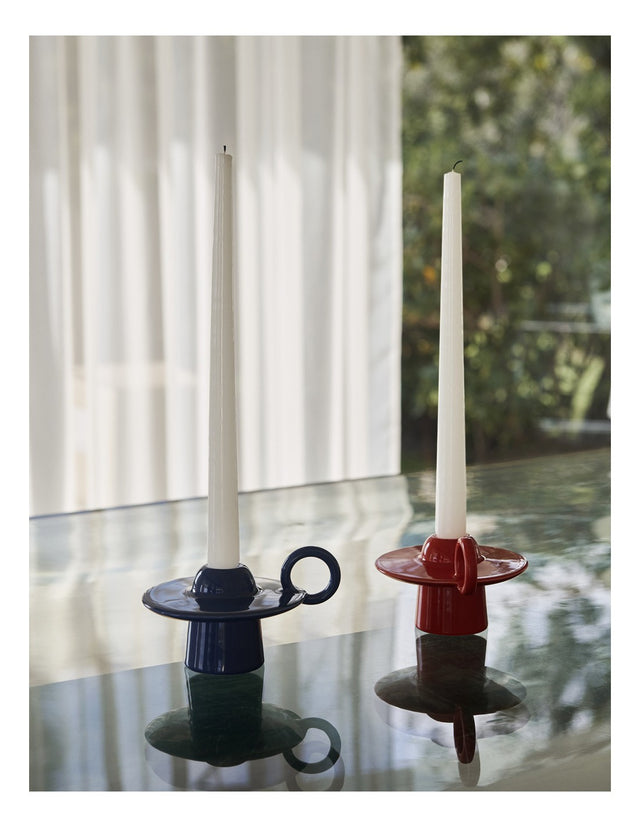 MOMENTO CANDLE HOLDER IN RED